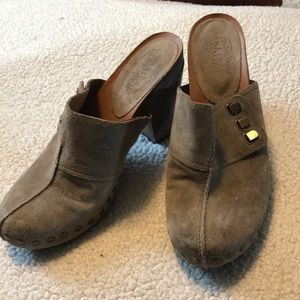 Vintage Nine West Suede Mule Clogs